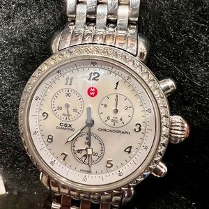 Michele CSX Diamond women’s chronograph watch Mother of Pearl Face
